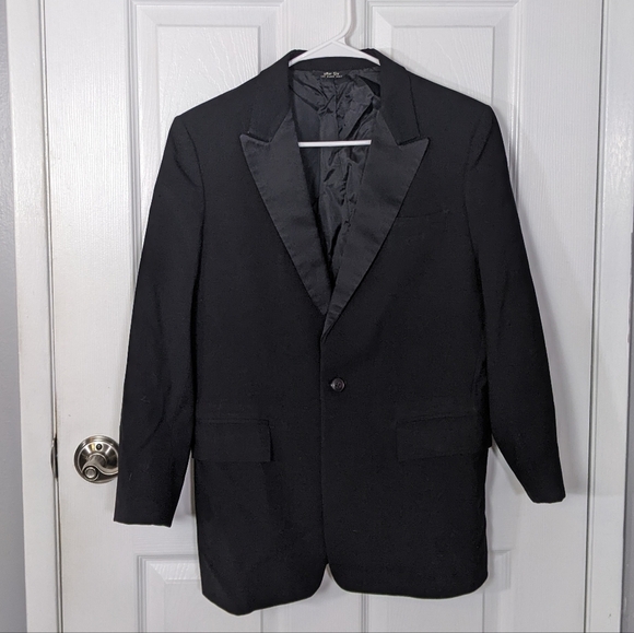 Vintage After Six Union Made Tuxedo Jacket in Classic‎ Black Size 18B - Picture 2 of 8